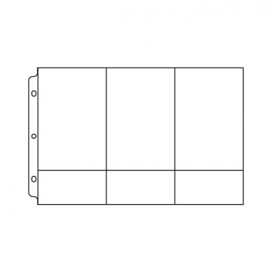 Ring Photo Sleeve Protectors 12"X8" 10/Pkg-3-(4"X6") & 3-(4"X2")