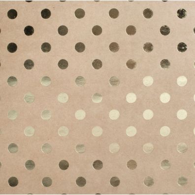 Bazzill Kraft Gold foil Paper - Dots