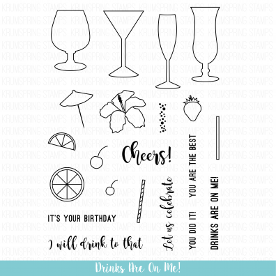 Krumspring Clear Stamp - Drinks are on Me