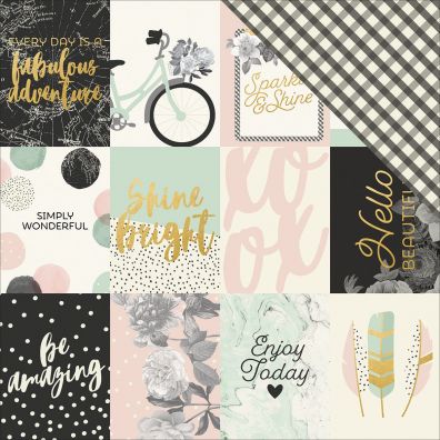 Beautiful - 3x4 Elements mønsterpapir fra Simple Stories