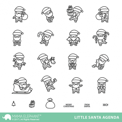 Mama Elephant Clear Stamps - Little Santa Agenda