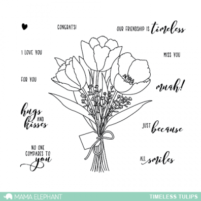 Mama Elephant Clear Stamps - Timeless Tulips