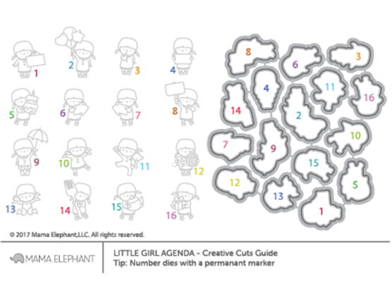 Mama Elephant Creative Cuts - Little Girl Agenda