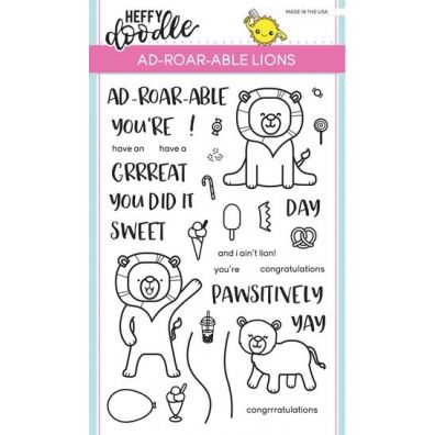Heffy Doodle Clear Stamps - Ad-roar-able Lions