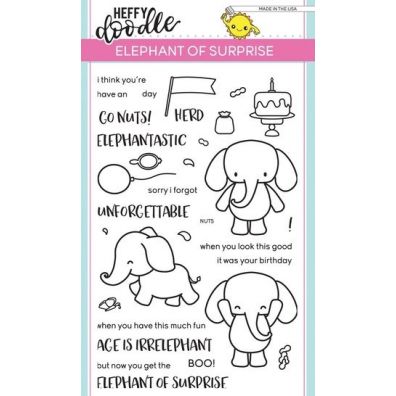 Heffy Doodle Clear Stamps - Elephant of Surprise