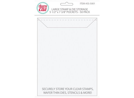 Avery Elle Stamp & Die Storage Pockets - Large 50/pk