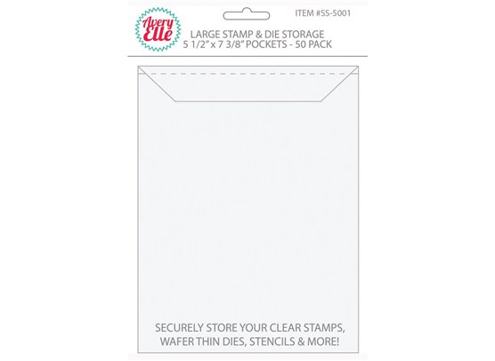 Avery Elle Stamp & Die Storage Pockets - Large 50/pk