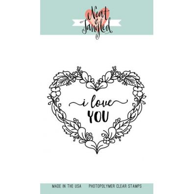 Neat & Tangled Clear Stamp - Floral Heart