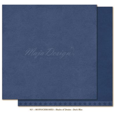 Monochromes - Denim & Friends Dark Blue Mønsterpapir fra Maja Design