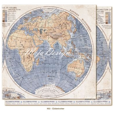 Denim & Friends - Globetrotter Mønsterpapir fra Maja Design