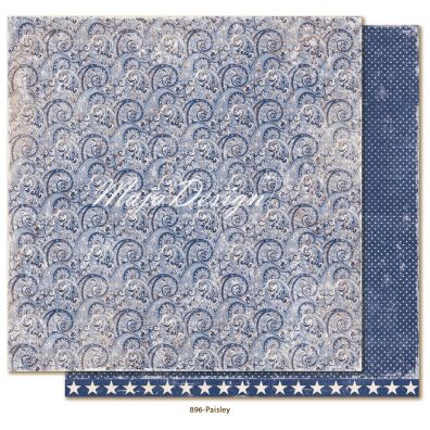 Denim & Friends - Paisley Mønsterpapir fra Maja Design