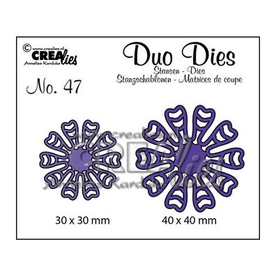 Crealies Duo Dies - Blomster