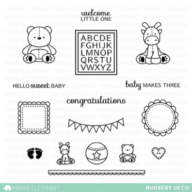 Mama Elephant Clear stamps - Nursery Deco