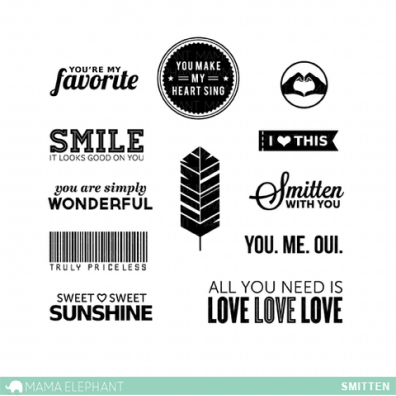 Mama Elephant Clear stamps - Smitten