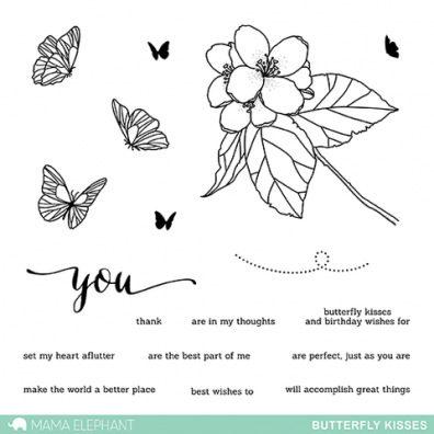 Mama Elephant Clear Stamps - Butterfly Kisses