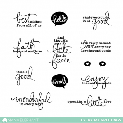 Mama Elephant Clear stamps - Everyday Greetings