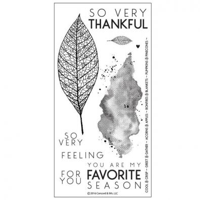 Concord & 9th Lace Leaf Clear Stamp Set