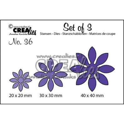 Crealies Dies Set of 3 - Blomster