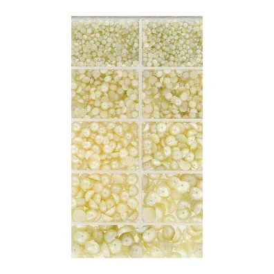 Halvperler ass. str. hvid