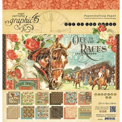 Graphic 45 Off to the Races 12x12 Paperpad