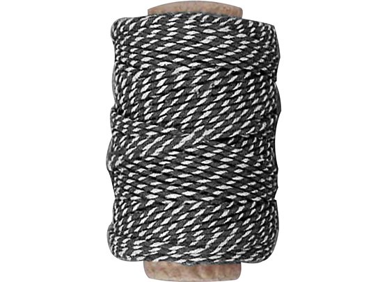 Twine Sort-hvid 50m.