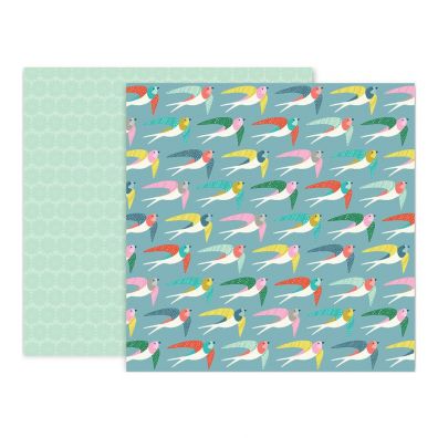 Pink Paislee Turn the page - Paper 16 mønsterpapir