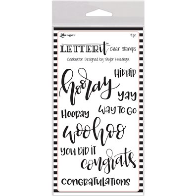 Ranger Letter It Clear Stamp - Celebration
