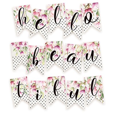 Piatek13 Hello Beautiful - Paper die-cut Garland