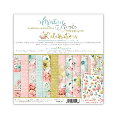 Mintay By Karola Celebrations 6x6 Paper Pad