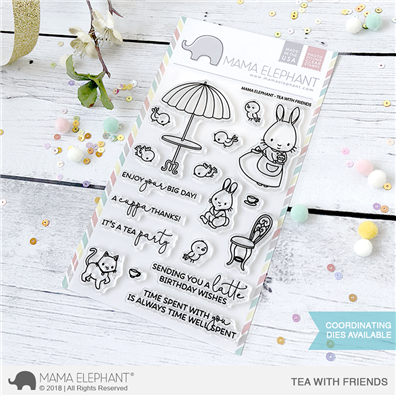 Mama Elephant Clear Stamps - Tea With Friends