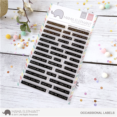 Mama Elephant Clear Stamps - Occasional Labels