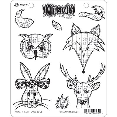 Dylusions Cling Stamp - Heads N Tails