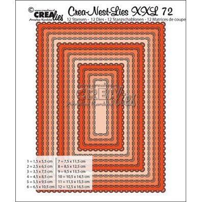 Crealies Dies - Blonde Rektangel - Crea-Nest-Lies-XXL 72