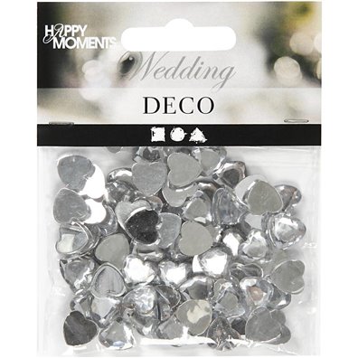 Hjerte Rhinsten - Sølv - 252 stk