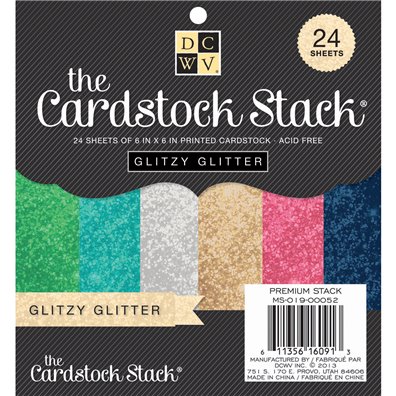 Glitzy Metallics DCWV Single-Sided 6x6" Cardstock Stack