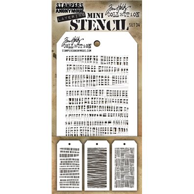 Tim Holtz Mini Stencil Set 34