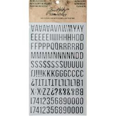 Tim Holtz Silver Alpha Metallic Stickers