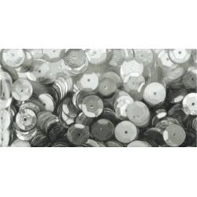 Palietter 8 mm Sølv - 200 stk. (sequins)