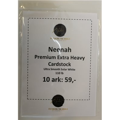 Neenah Premium Extra-Heavy Cardstock - 110lb Solar White - 10 ark