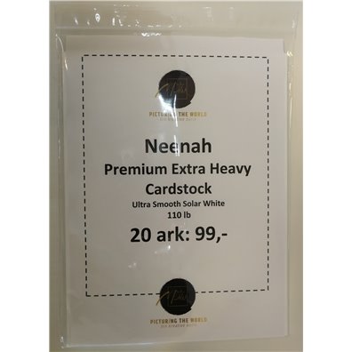 Neenah Premium Extra-Heavy Cardstock - 110lb Solar White - 20 ark