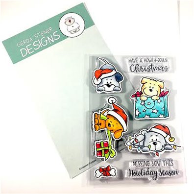Gerda Steiner Designs Clear Stamp - Christmas Puppies