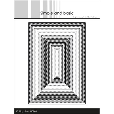 Simple and basic dies - Double Pierced Rectangle - Forudbestilling