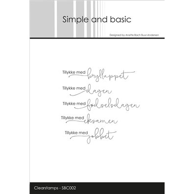 Simple and basic stempler - Tillykke med brylluppet