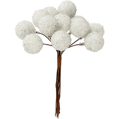 Kunstige bær - Hvid