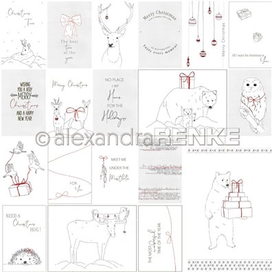 Lena's Christmas - Nordic Animals Cut-Aparts - Mønsterpapir fra Alexandra Renke