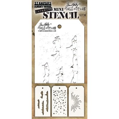 Tim Holtz Mini Stencil Set 38