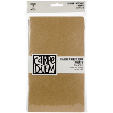 Carpe Diem Traveler's Notebook Inserts - Blank / Grid - 2 stk