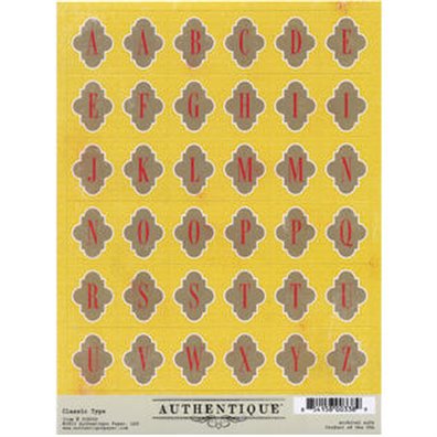 Splendid Classic Type stickers fra Authentique