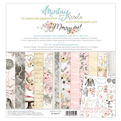 Mintay By Karola Marry Me 12x12 Paper Set