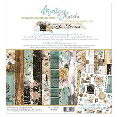Mintay By Karola Life Stories 12x12 Paper Set